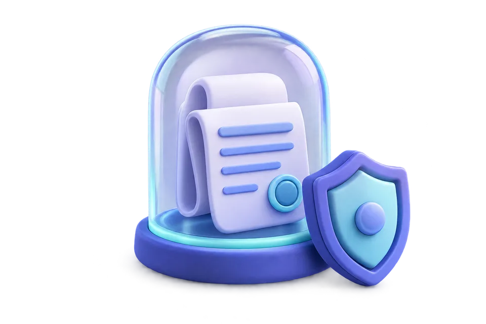 Concept illustration of protecting information and keeping consent records