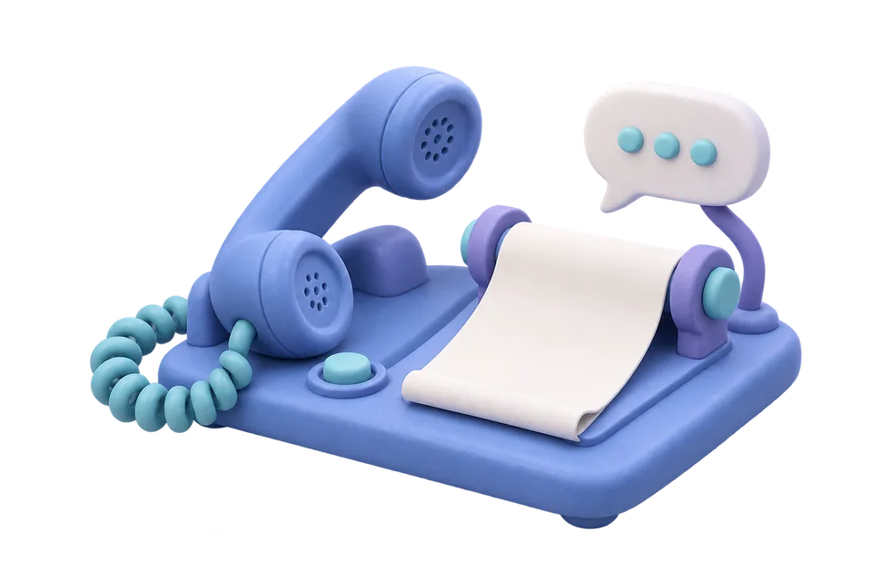 Concept illustration of starting a project conversation by phone or message